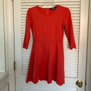 Lulu’s Pink Scalloped edged Dress. Small